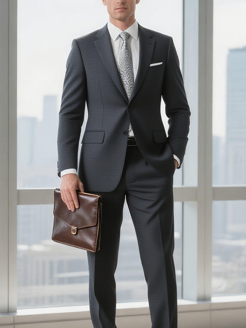 A Classic Business Suit for Men, Including a Jacket And Trousers.