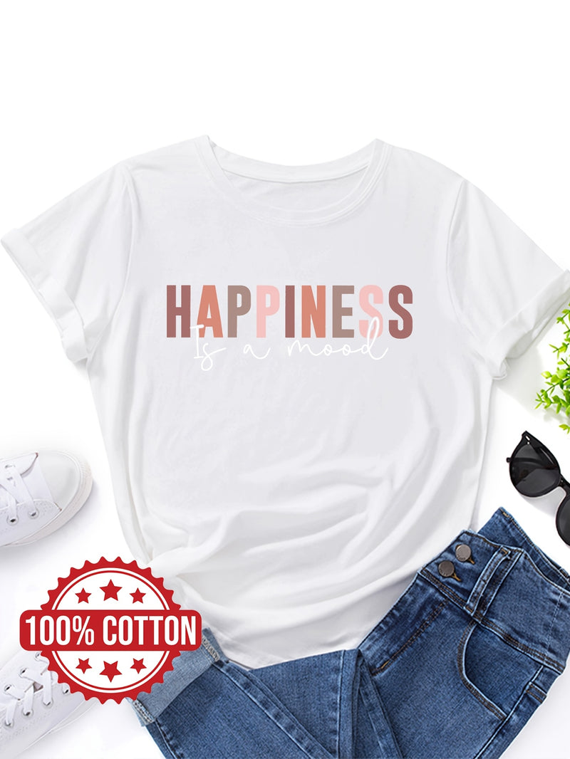 Women's Crew Neck T-Shirt Short-Sleeved.