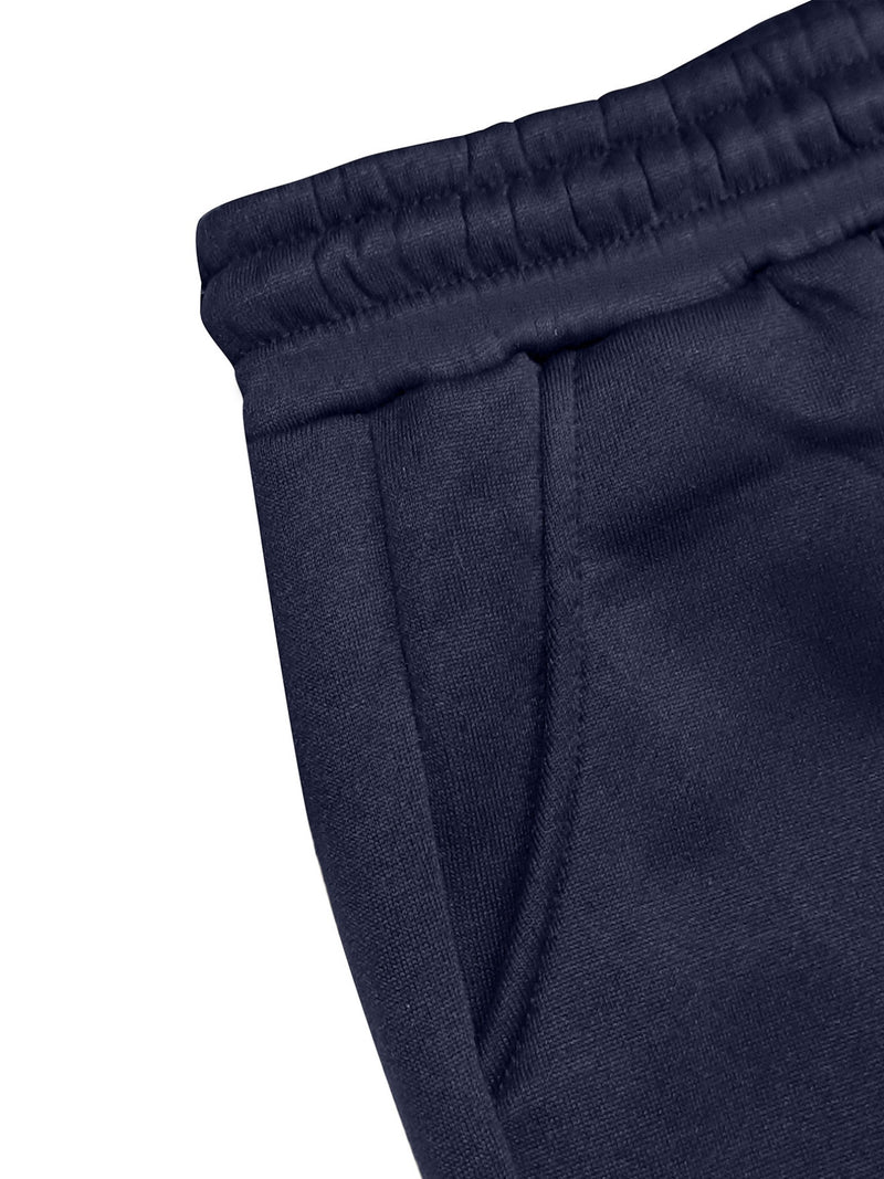 Men's Fashion Slogan Hoodie Four-Piece Set with Drawstring Elastic.
