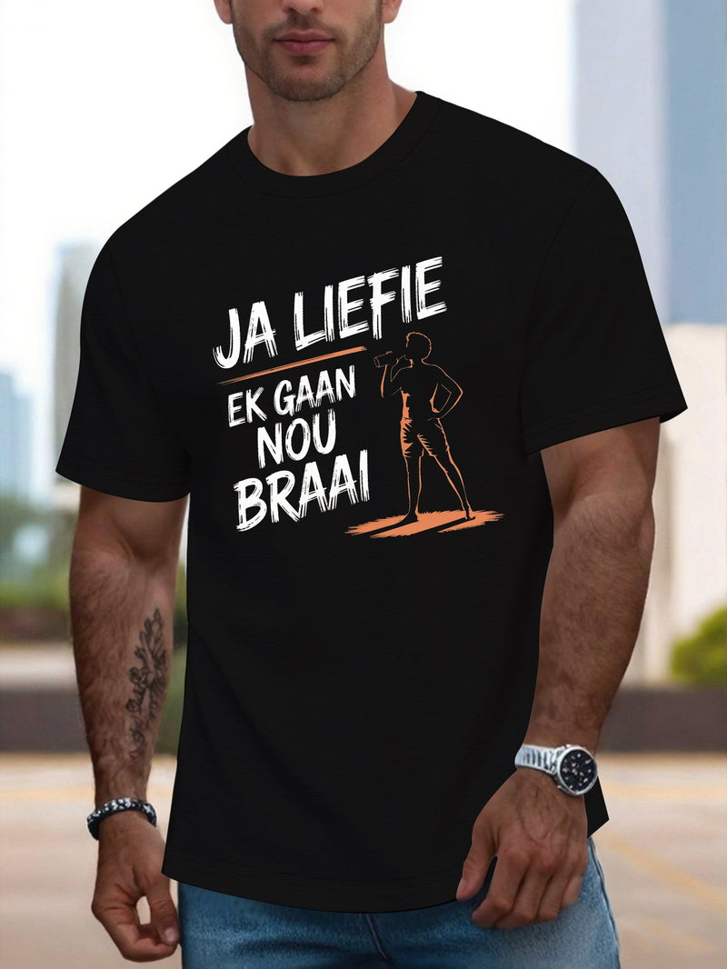 Men's Round Crew Neck Short Sleeve Tee, casual T-Shirt.