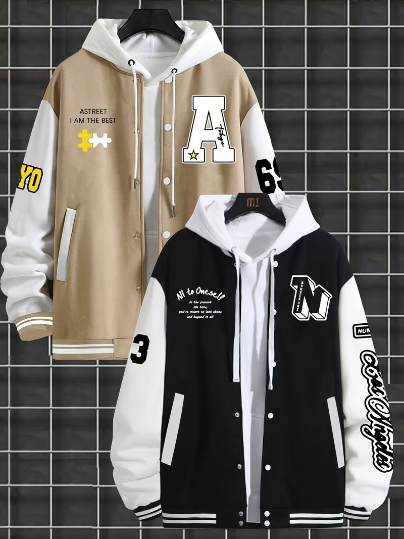 Men'sFashion Two-Piece Jacket Baseball Uniform.