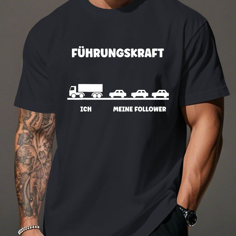Men’s Humorous German Crinkle Plus Size T-Shirt.
