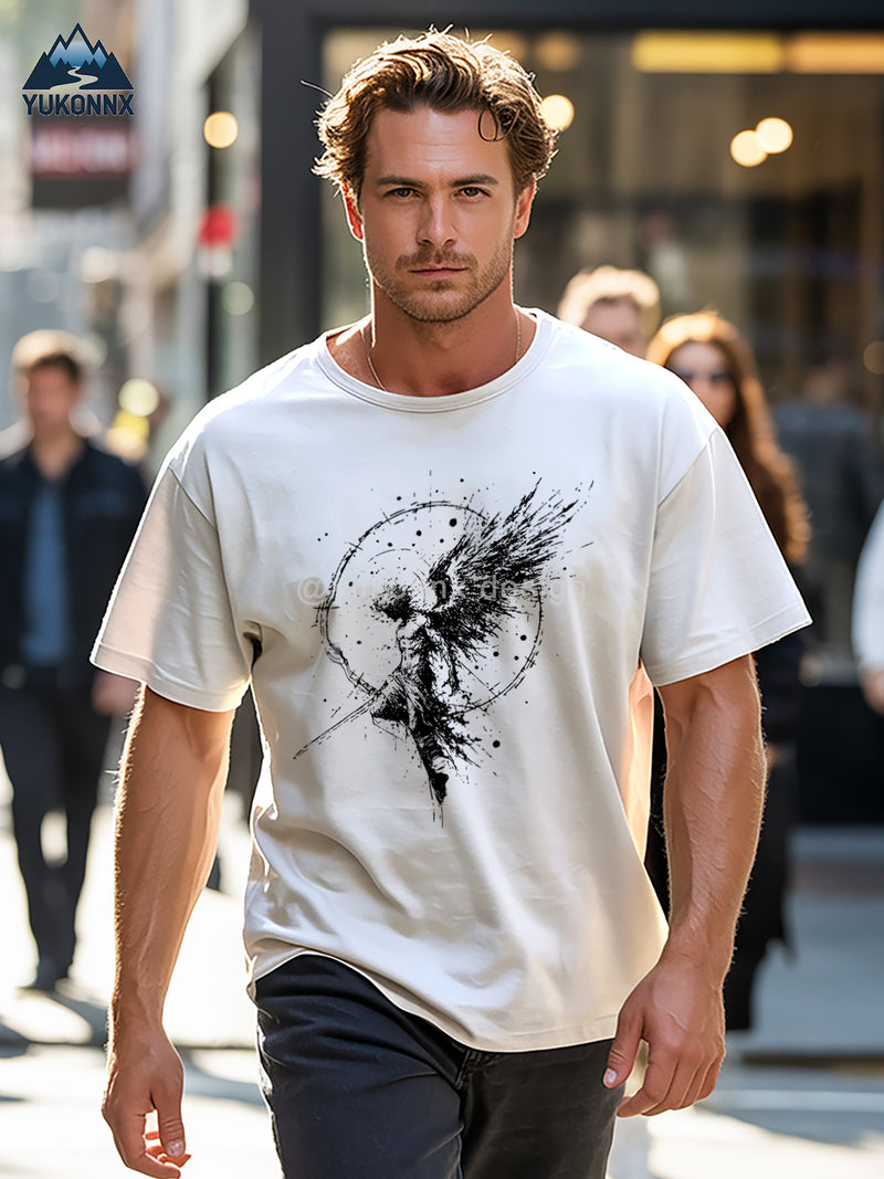 Men's Casual Crew Neck Short T-Shirt.