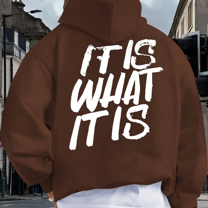Men's Hooded Printed Sweatshirt.