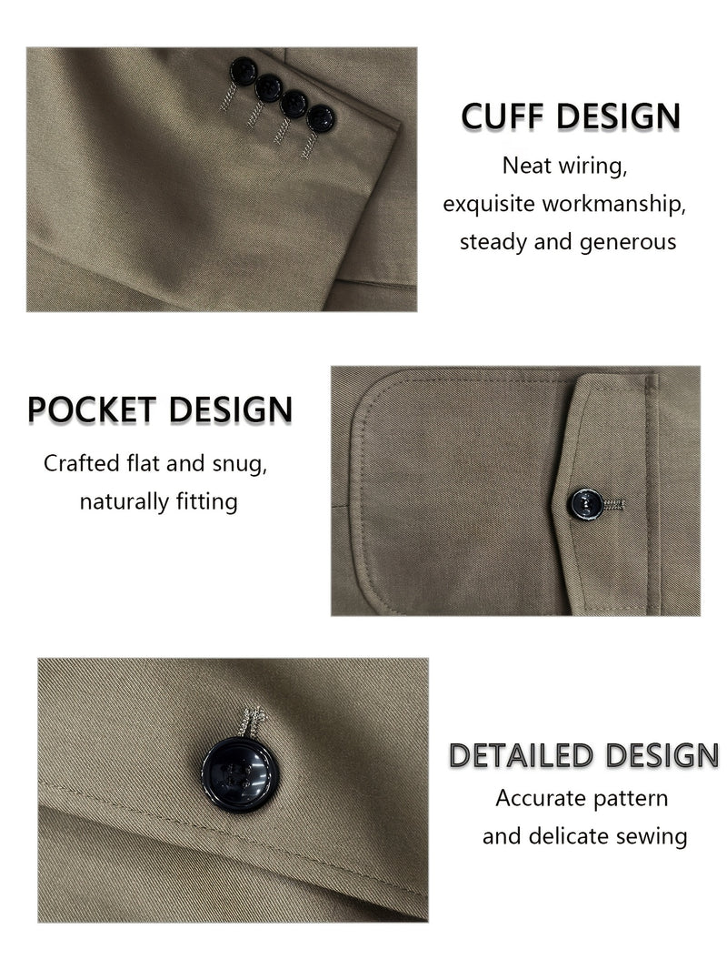 Men's Mandarin Suit Set with Western Pants Two-Piece Outfit