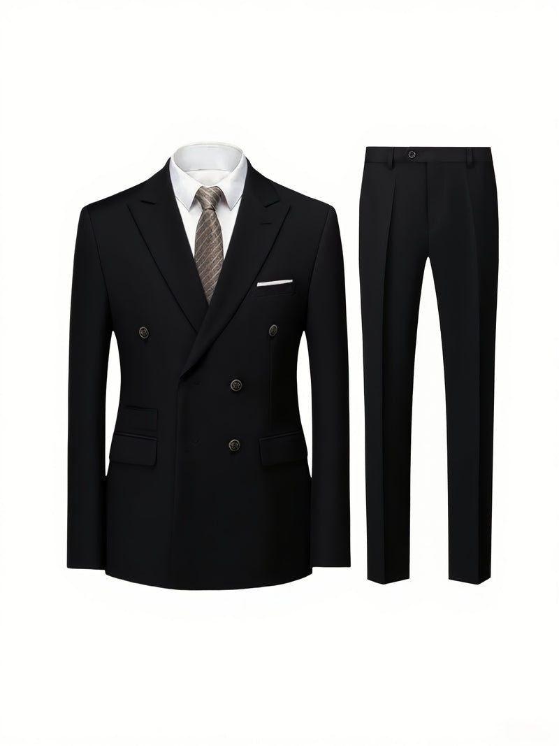 Men'S High-Quality New Two-Piece Suit, Trendy Business Casual Style.