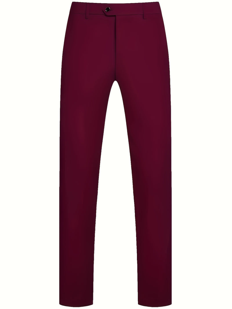 Men's High-End 3pcs Suit Set, Plus Size Men's Suit Set with Pants and Vest.