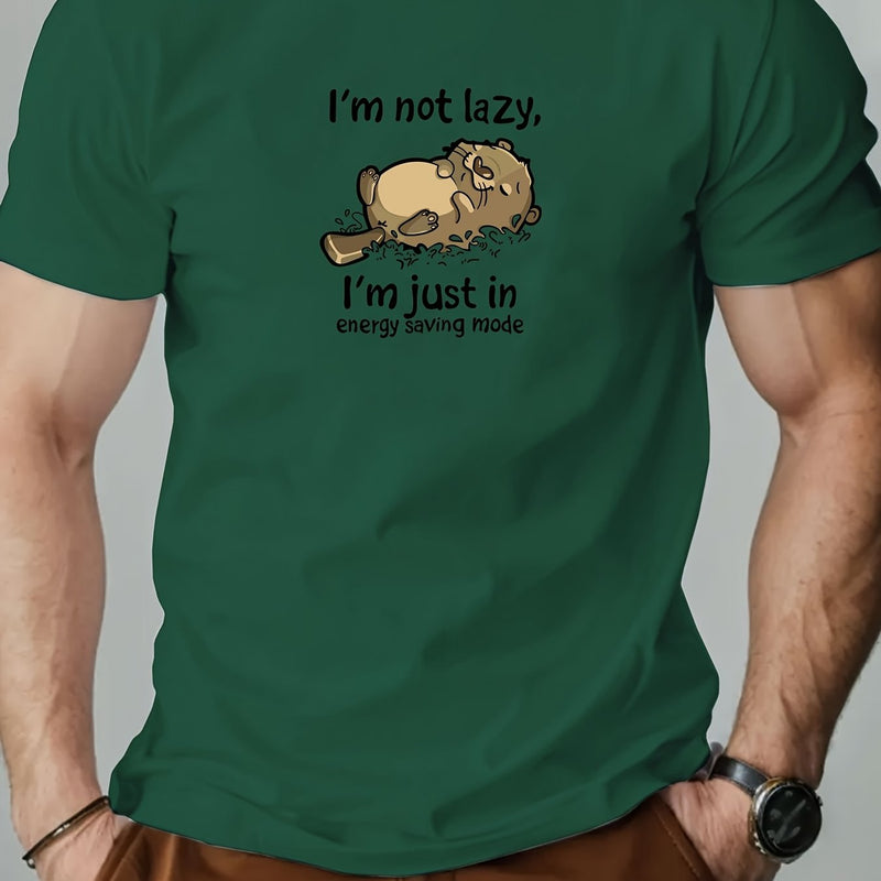 Men's Casual T-Shirt - Summer Short Sleeve Round Neck.