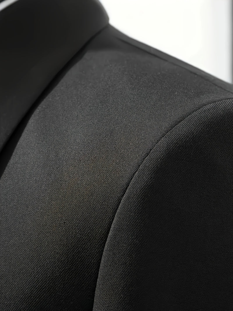 A Men's Three-Piece Suit Consisting of a Blazer, Vest, And Trousers.