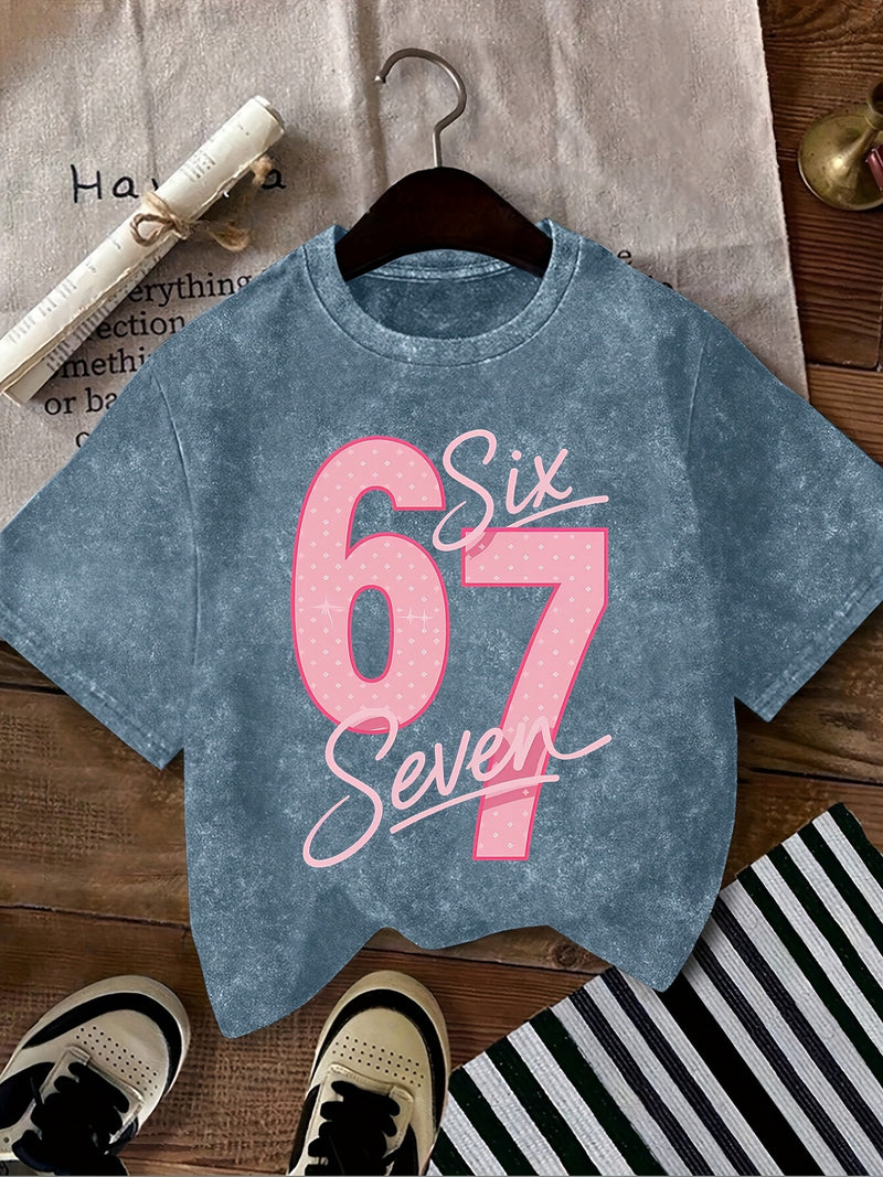 Women’s Graphic T-Shirt - Retro Casual Short Sleeve.