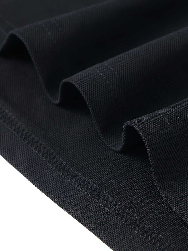 Men's Outdoor Golf and Equestrian Lapel Polo Shirt, Long Sleeve.