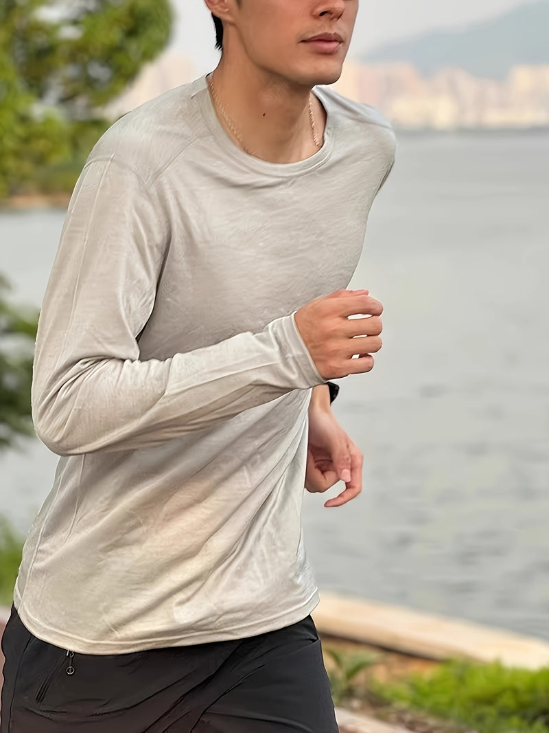 Men's Outdoor Quick-Dry Base Layer for Running, Made of Velvet Velvet.