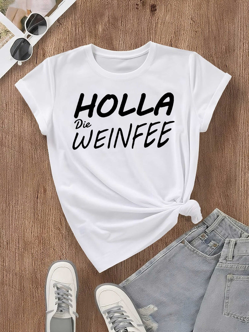 Women's T-Shirt for Christmas, Featuring Short Sleeves.