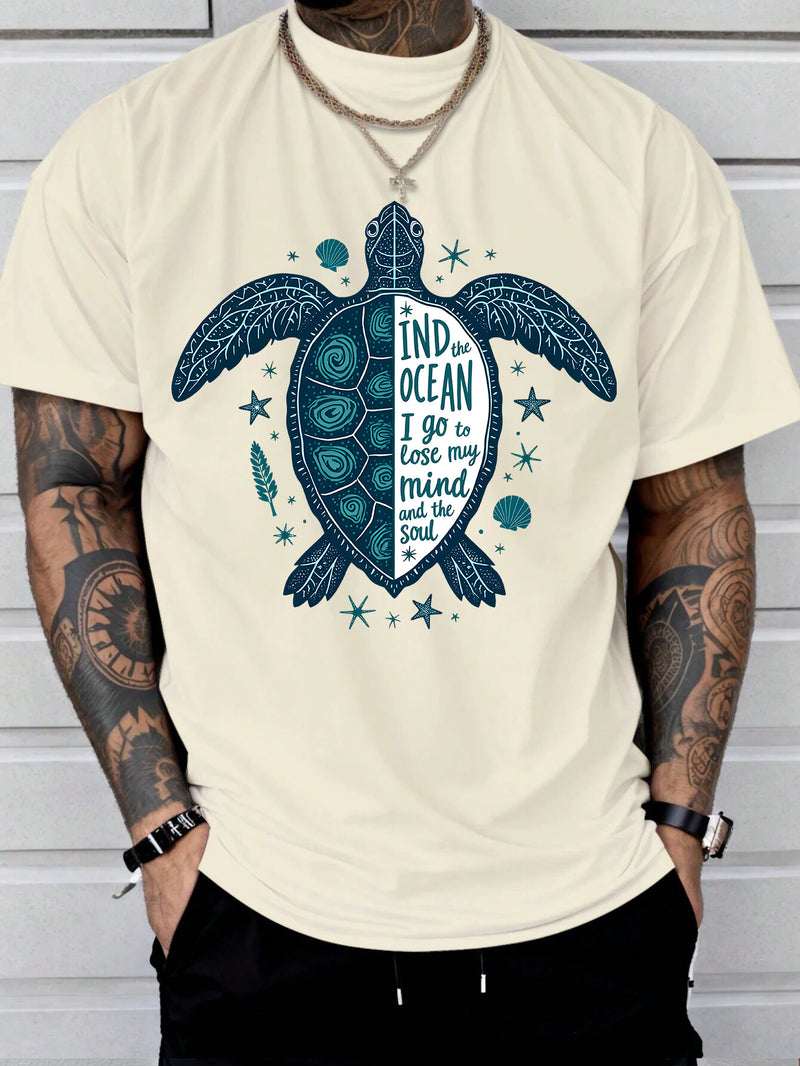Men's Fashion Short Sleeve Print T-Shirt.