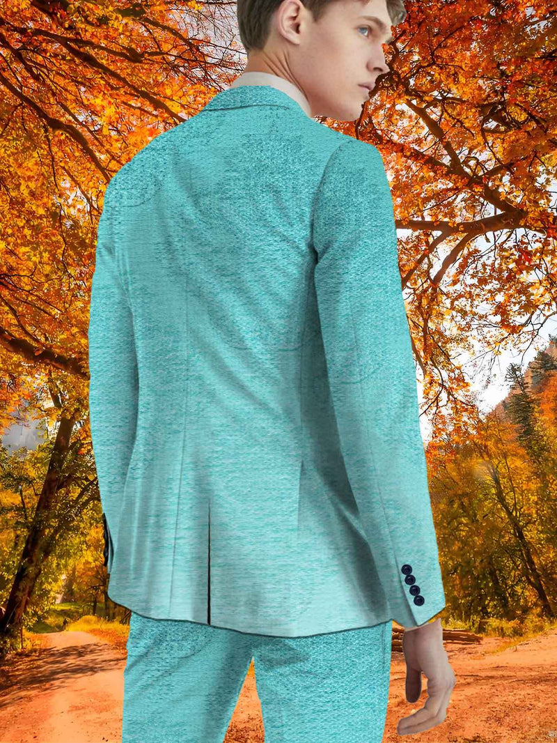 Men's Standard Size Suit Set, Printed Business Casual Suit Jacket.