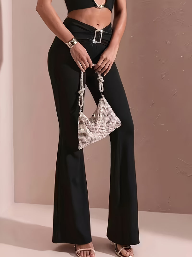 Directional Women's High-Waisted Flared Pants.