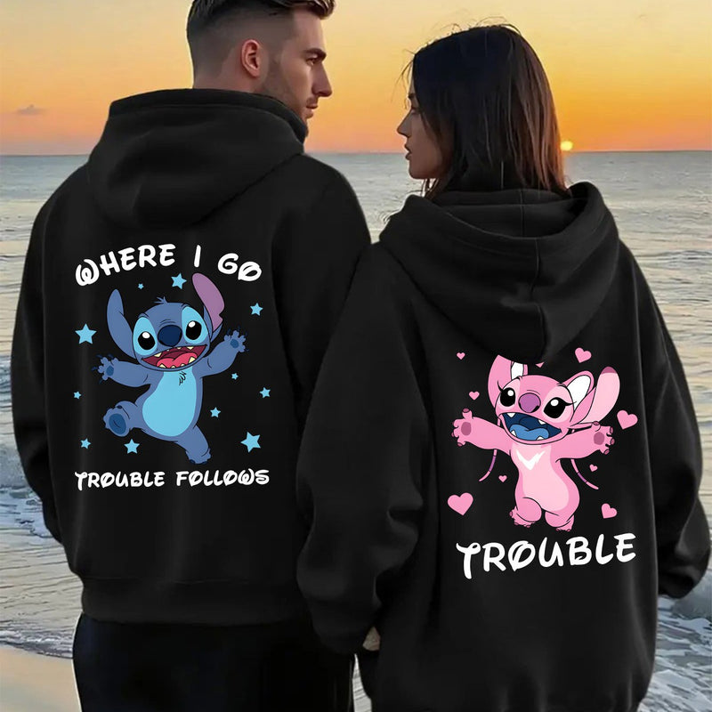 1pc Couple's Hoodie, Suitable for Men and Women.