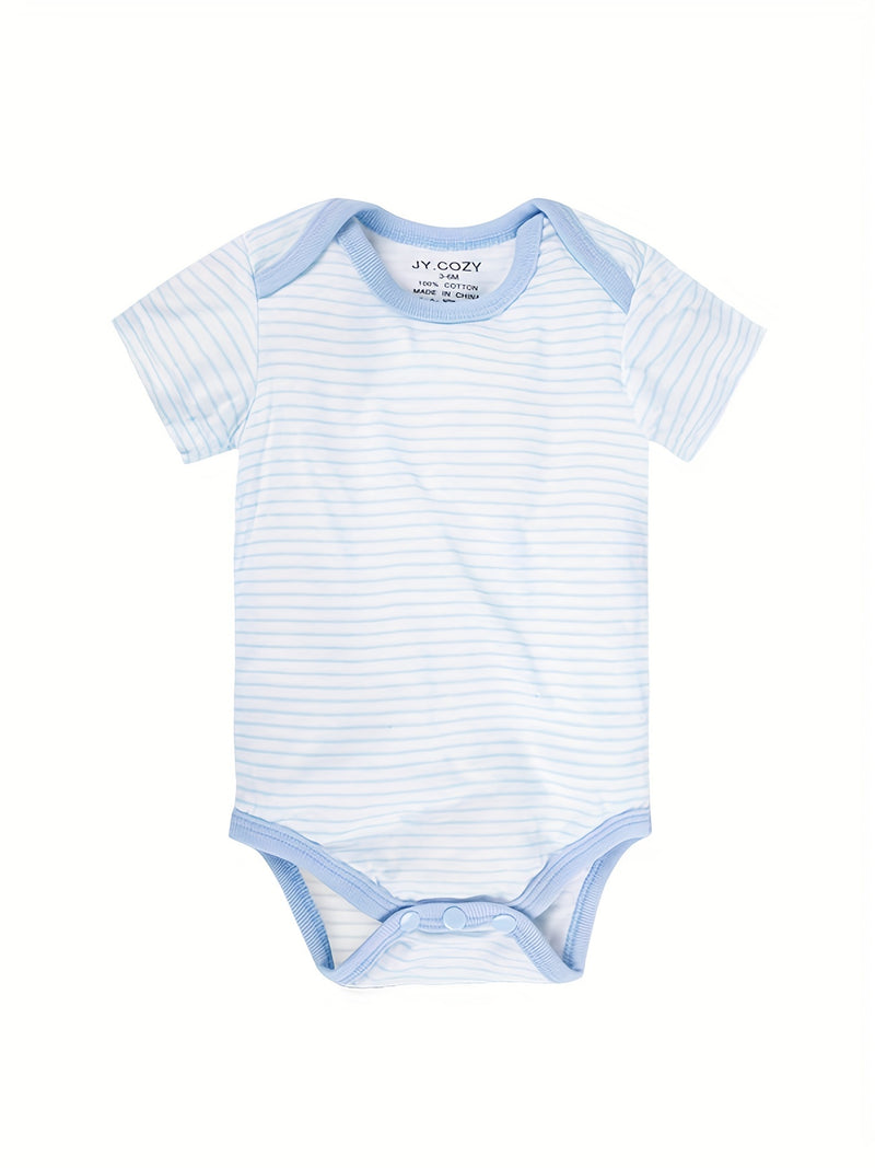 5pcs Cute Baby Girl 100% Cotton Short Sleeve Bodysuits.