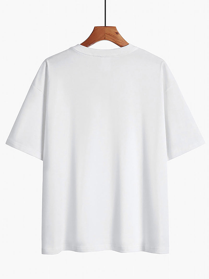 Women’s Graphic Print T-shirt, Short Sleeve Crew Neck.