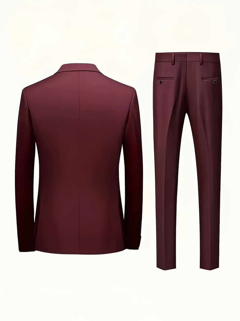Men's Two-Piece Suit Set, Including Jacket and Trousers.
