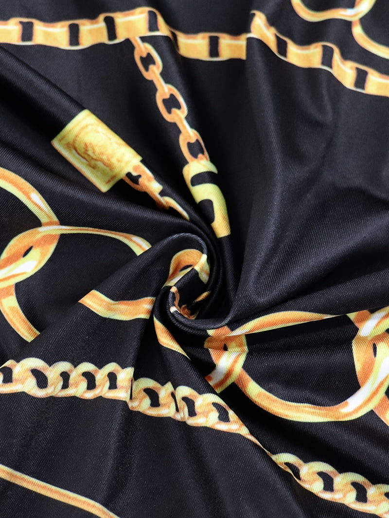 Women’s Long-Sleeve Printed Jacket Cape Leggings Two-Piece Set.