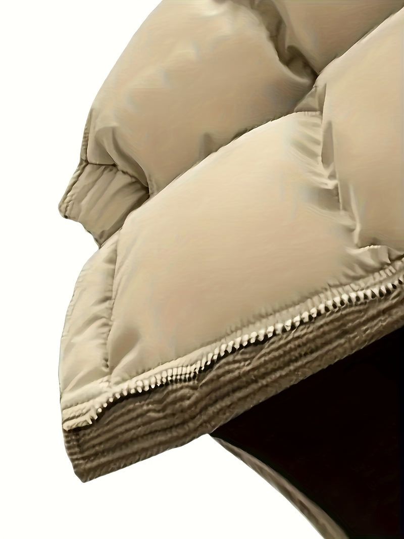 Men'S Thickened Winter Jacket with Corduroy Patchwork And Hood.