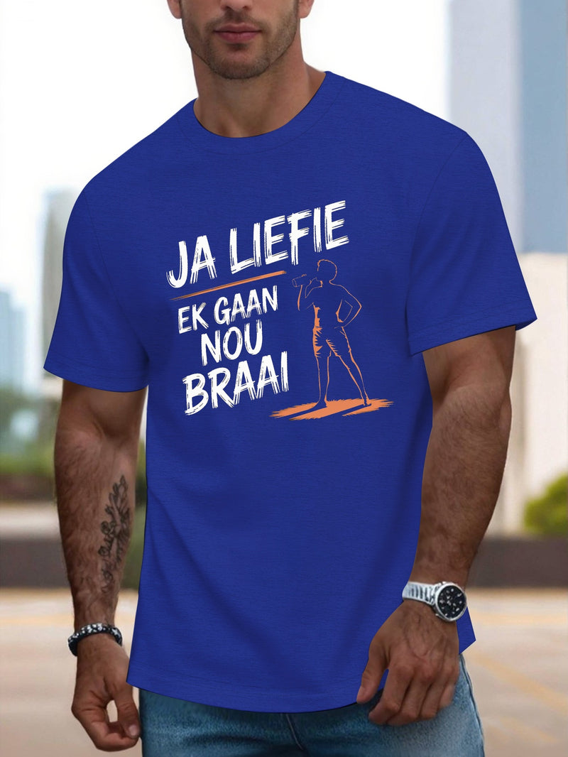Men's Round Crew Neck Short Sleeve Tee, casual T-Shirt.
