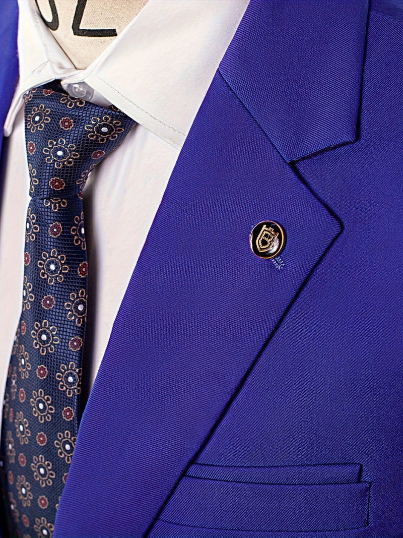 Business Casual 2-Button 3pcs Suit Set.