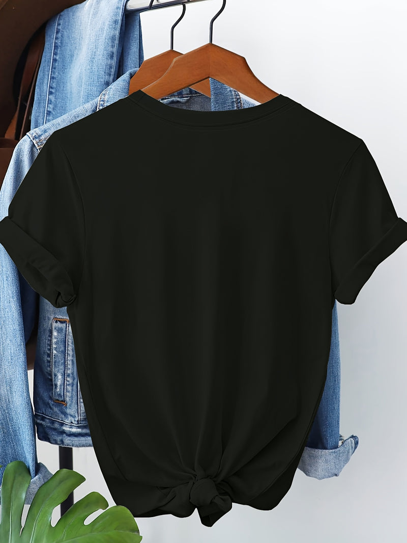 Women's Pink Short Sleeve T-Shirt.