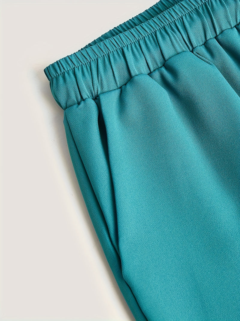 2pcs Men's Casual , Embroidery, Buttons, Pockets, Long-Sleeved Top.