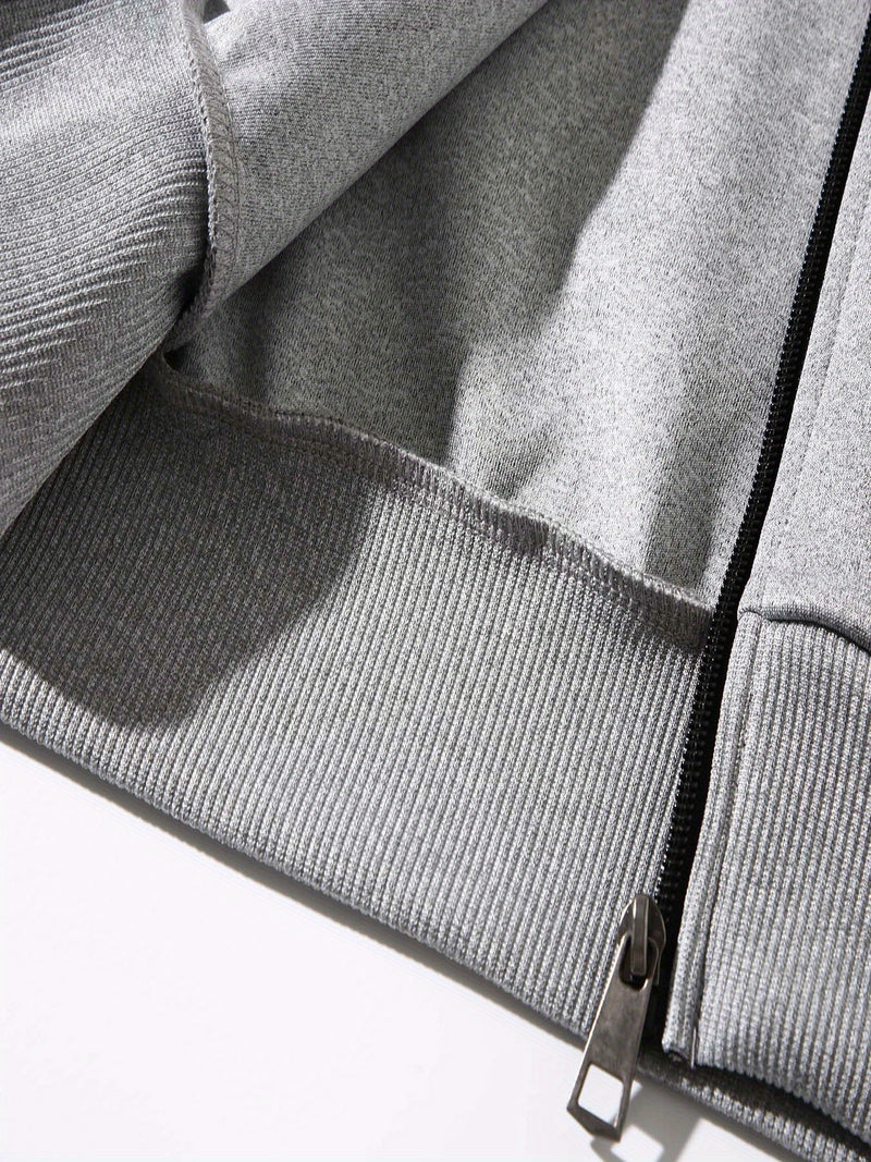 Men'S Trendy Fall/Winter Hooded Jacket and Pants Set, Paris Casual Business.