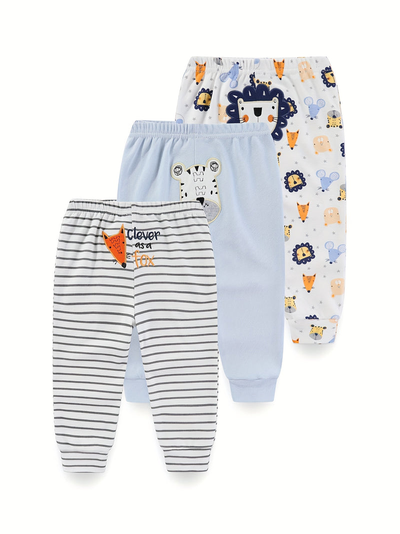 3pcs Set Spring And Autumn Baby Pants for Boys And Girls 0-24 Months.