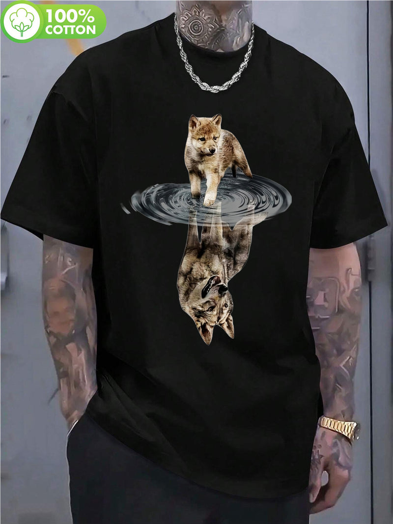 Men’s Black Cotton T-Shirt.