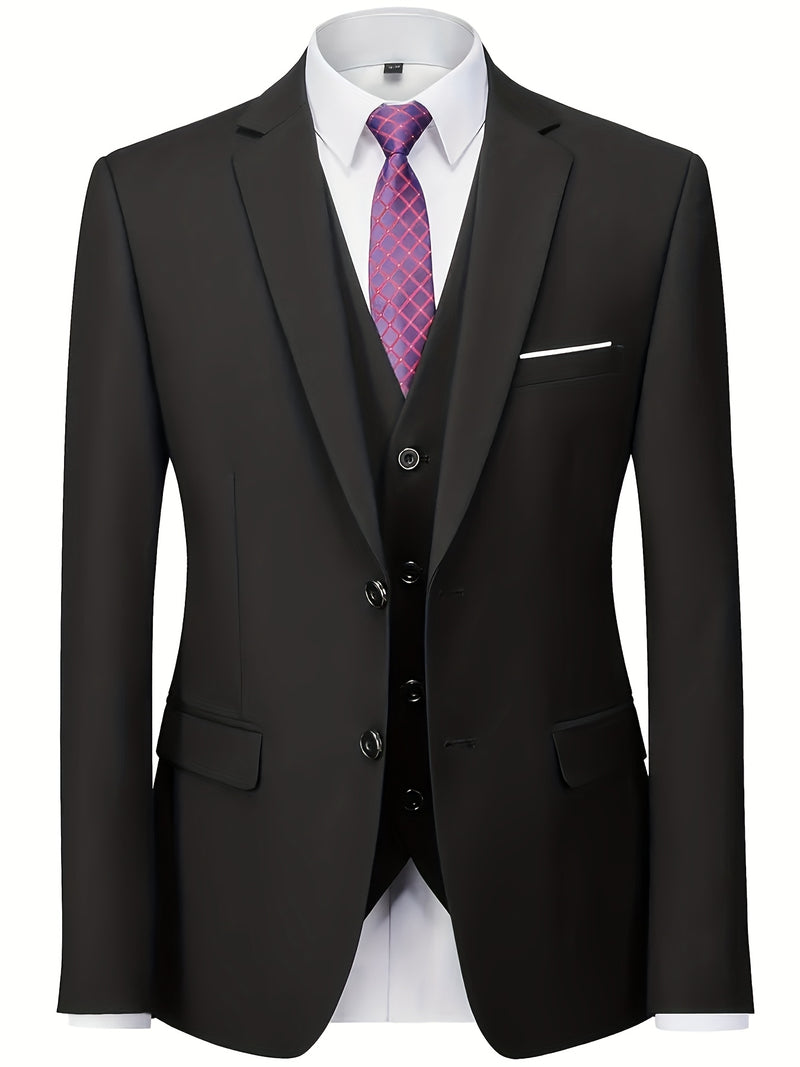 A Men's Three-Piece Suit Consisting of a Blazer.