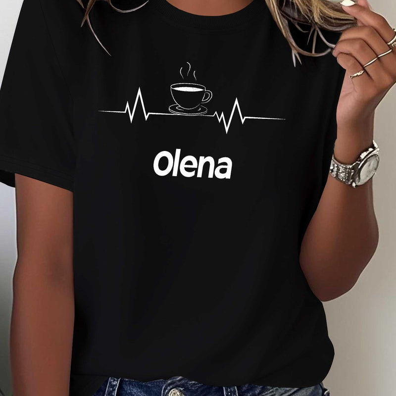 Women's pure comfortable T-shirt.