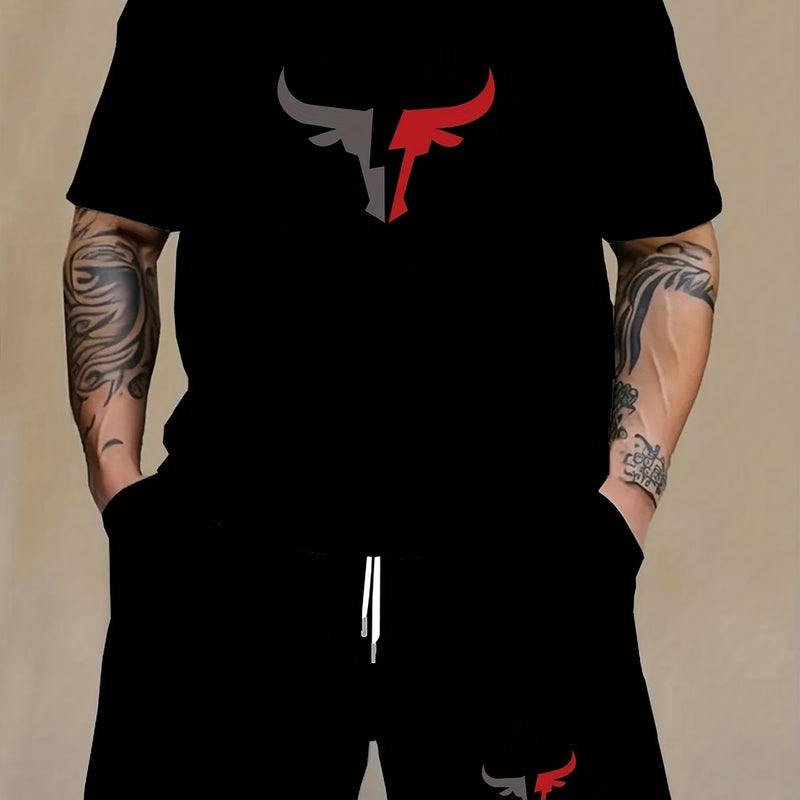 Men's Plus Size Summer Casual Short Sleeve T-Shirt.