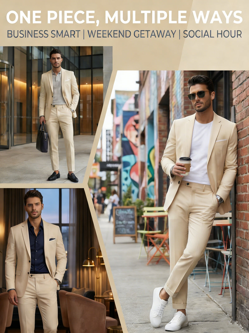 Men's Two-Piece Suit Set.