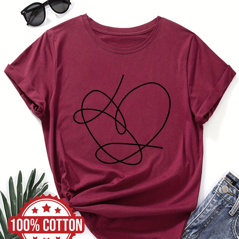 Women's Minimalist Modern Abstract T-Shirt.