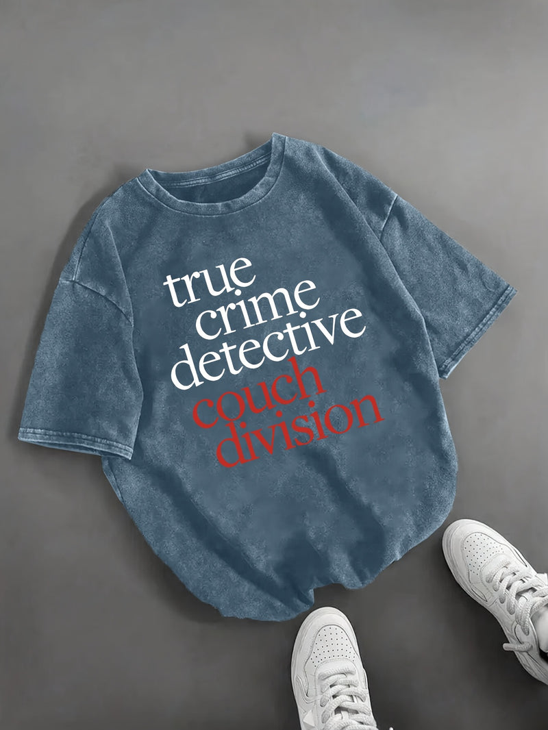 Women’s Round Neck Short Sleeves  Casual Everyday Washed T-shirt.