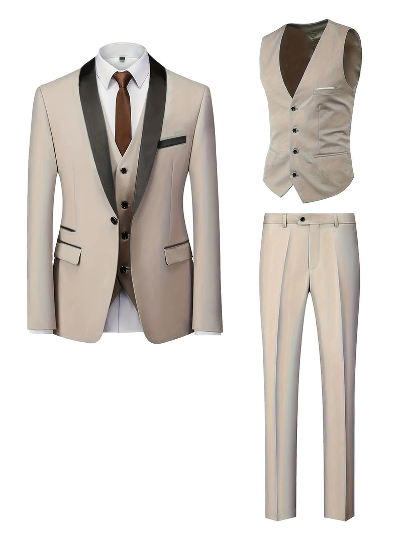 Men'S 2pcs Wedding Suit Set | Slim-Fit Business Blazer and Classic Trousers.