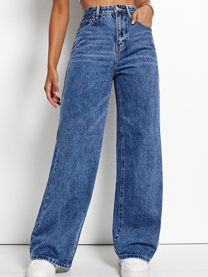 Women's Fashion Stretch Washed Denim Pants.