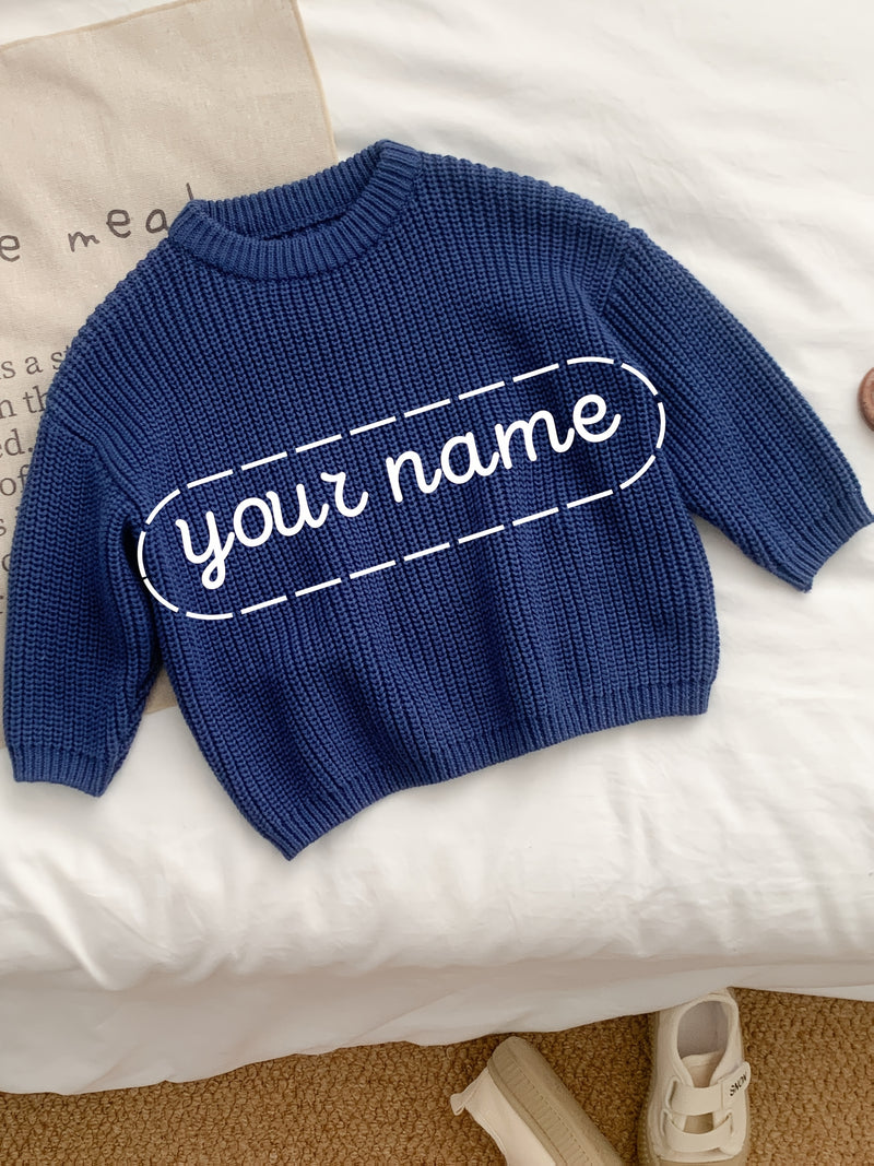 Customizable Girls' Casual Sweater.