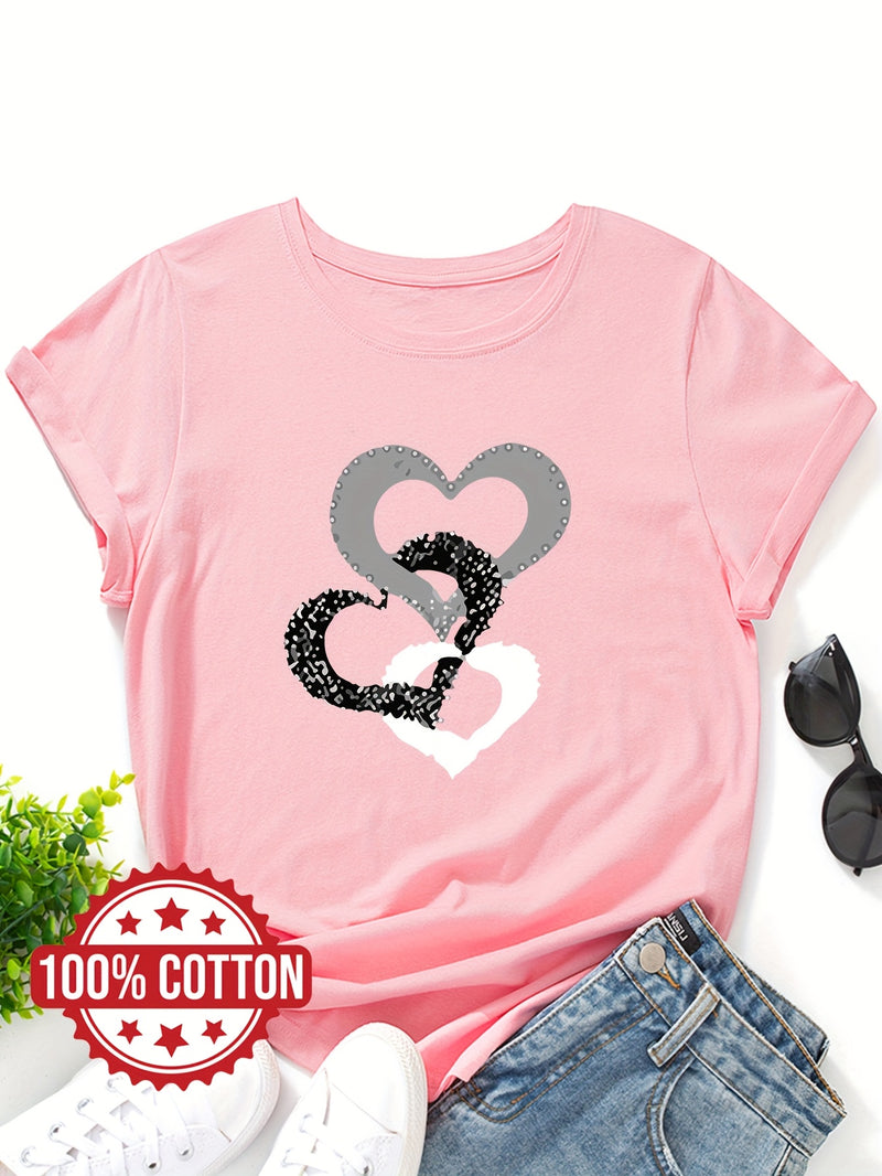 Women's "Love" Graphic Print T-Shirt.