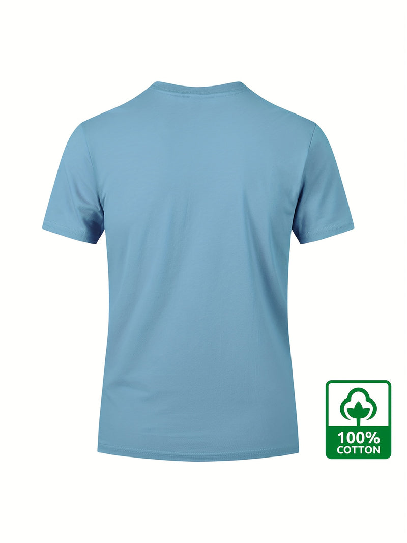 3pcs Cotton Men's Short Sleeve Printed T-Shirt.