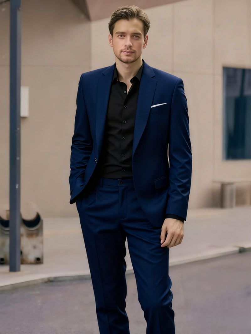 2pcs Classic Suit - Men's Dress Attire.