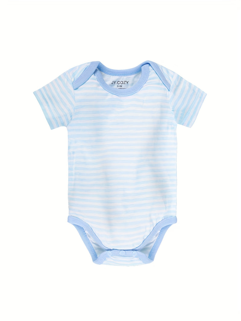 5pcs Cute Baby Girl 100% Cotton Short Sleeve Bodysuits.