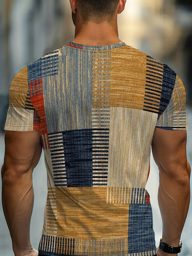 Men's 3D Short Sleeve Print T-Shirt.