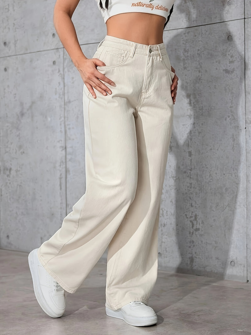 A Pair of Stylish Solid Color Women's Long Pants.