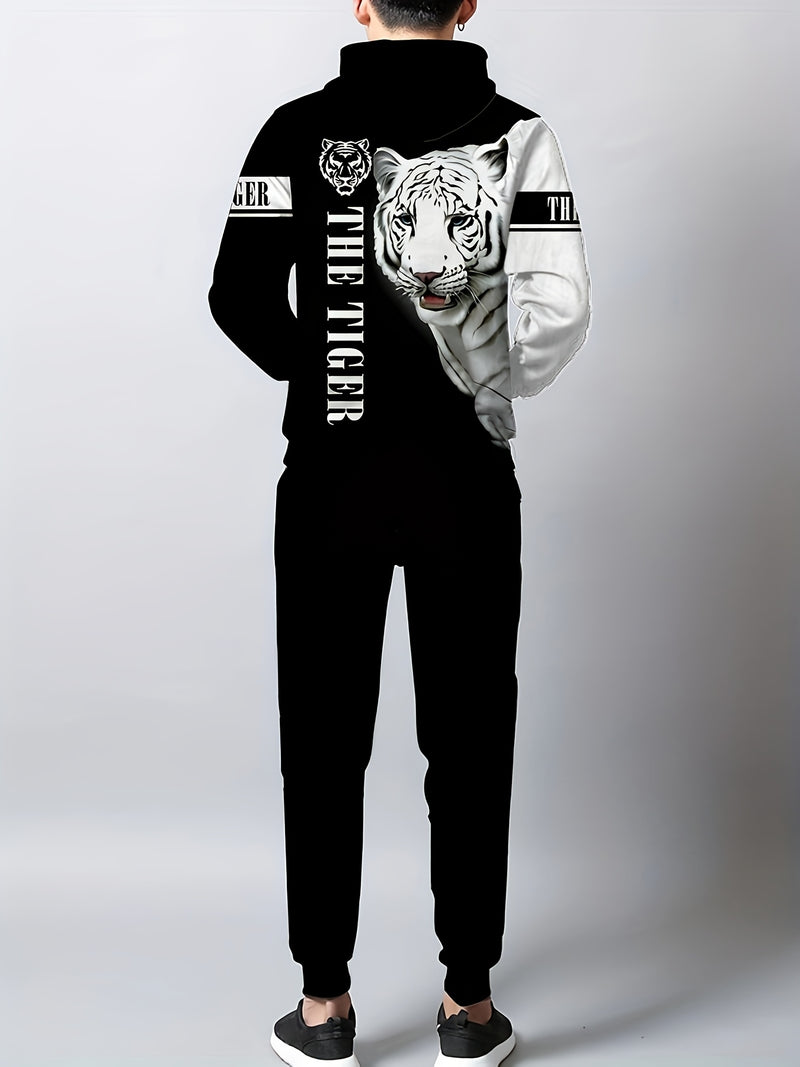 Men'S Oversized Hoodie Set, Plus Size.