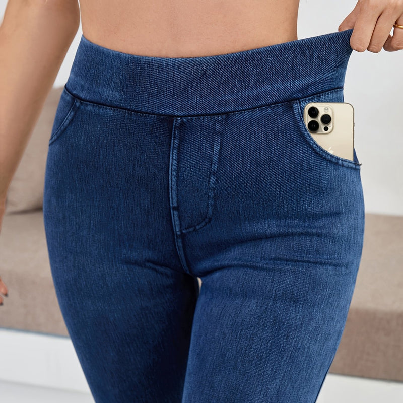 1 Elegant High-Waisted Jeans, for Women Solely.